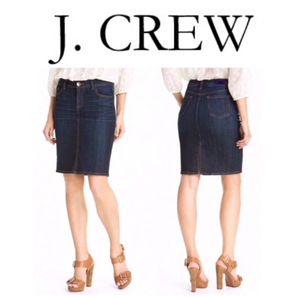 NWT J. Crew Classic Denim 5 Pocket Skirt